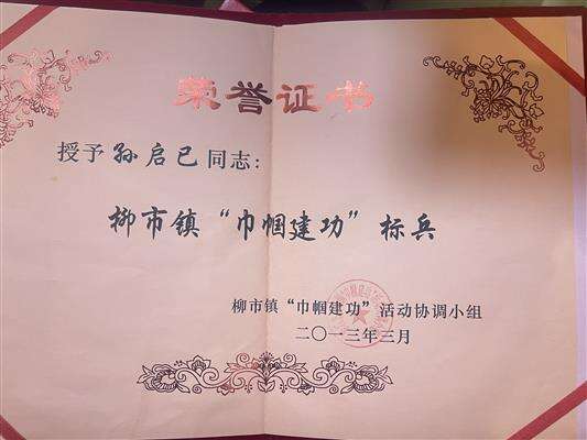 巾帼建功标兵